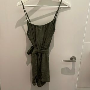 Abercrombie & Fitch Army Green Romper with Belt